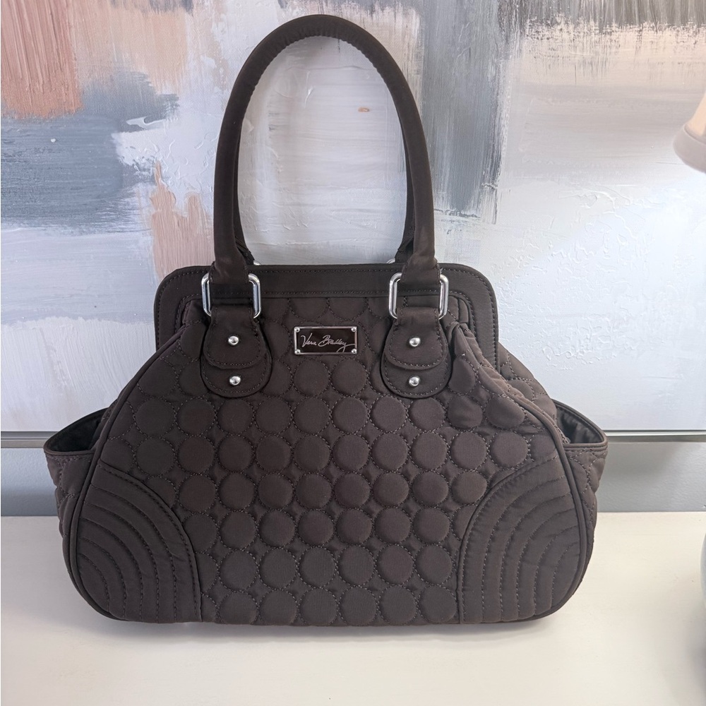 Vera Bradley Dark Brown Quilted Shoulder Bag